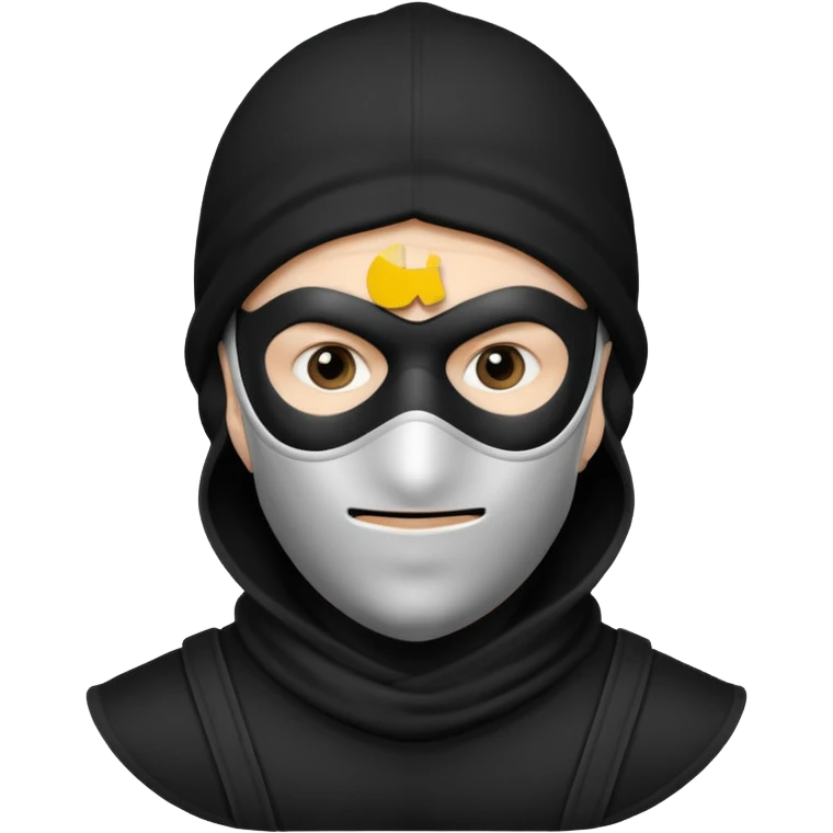 Black and white robber emoji