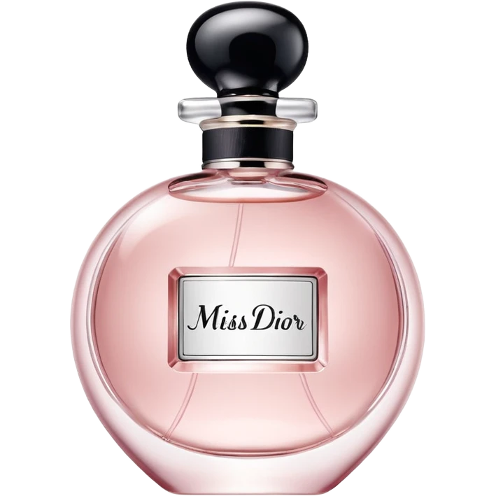 Miss Dior perfume bottle, elegant, floral, feminine, soft pink emoji