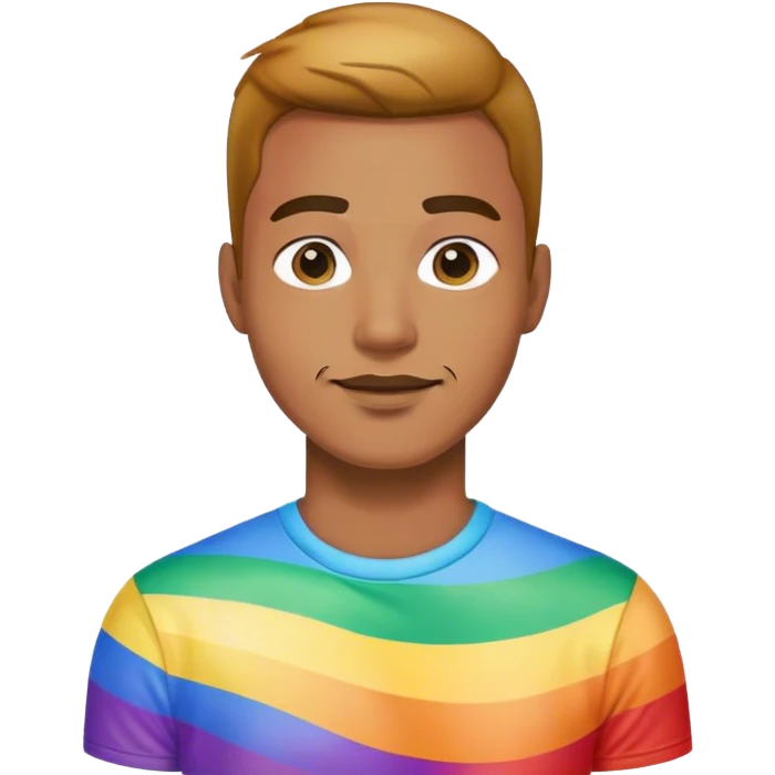 rainbow shirt man emoji