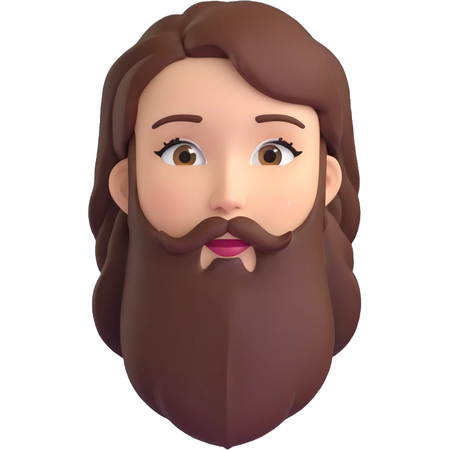 woman with a beard emoji
