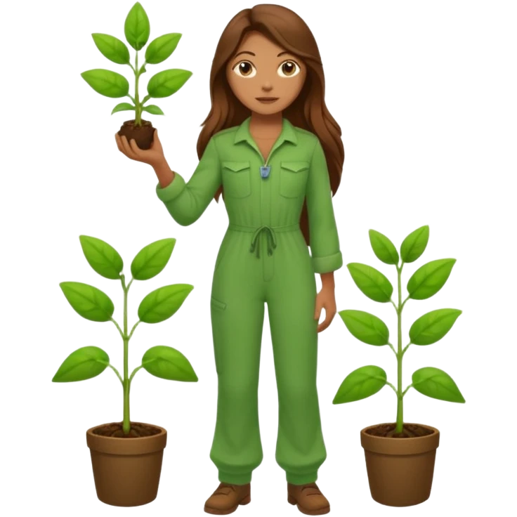 female hero for sustainability full body emoji