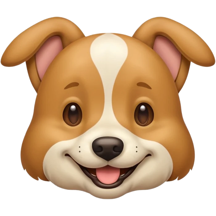 happy dog with floppy ears emoji