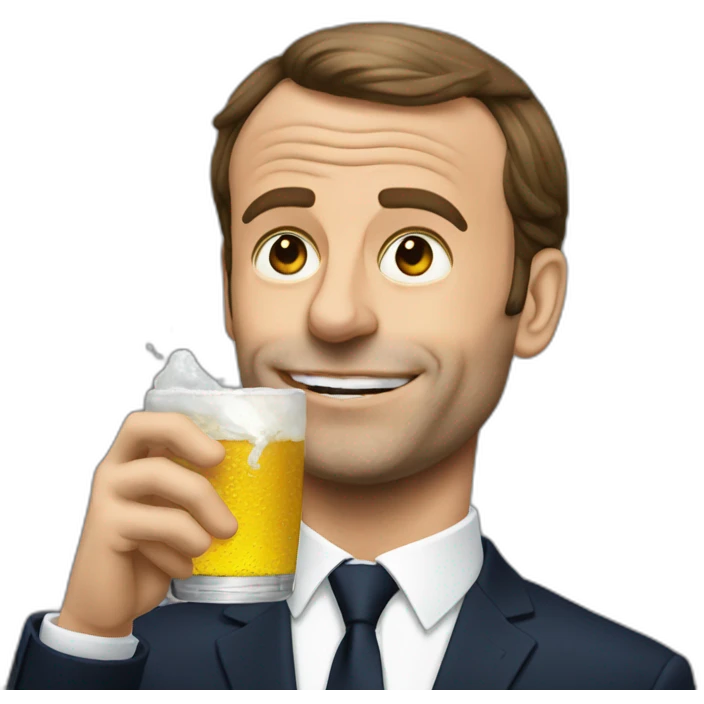 macron drunk milh emoji