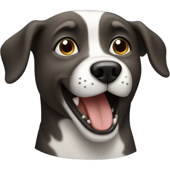 Dog singing emoji