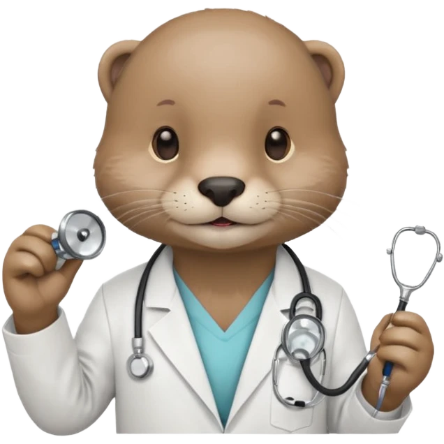Una nutria siendo nutriologa emoji