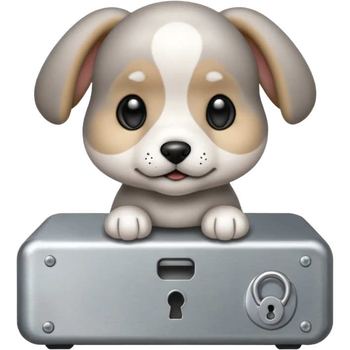 Data Security, small puppy face lock, server emoji
