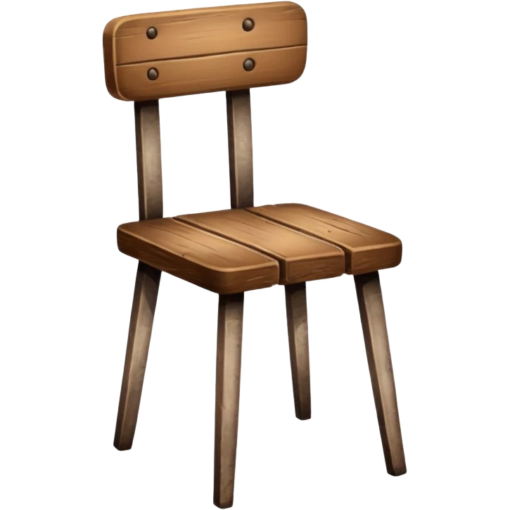 Wooden chair with only 3 legs emoji