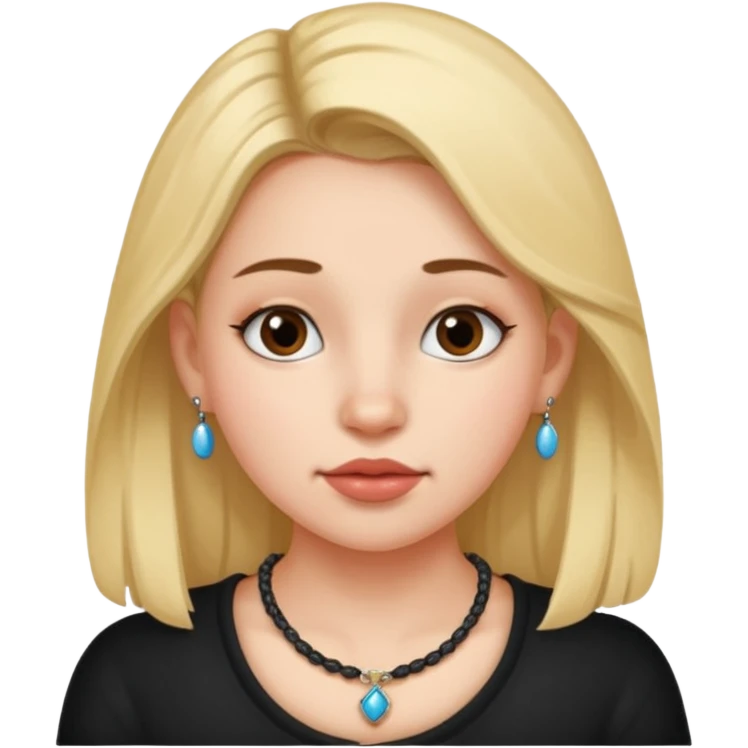 Adolescente mujer, piel clara, lunar arriba de la boca emoji