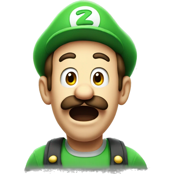 Scared Luigi emoji