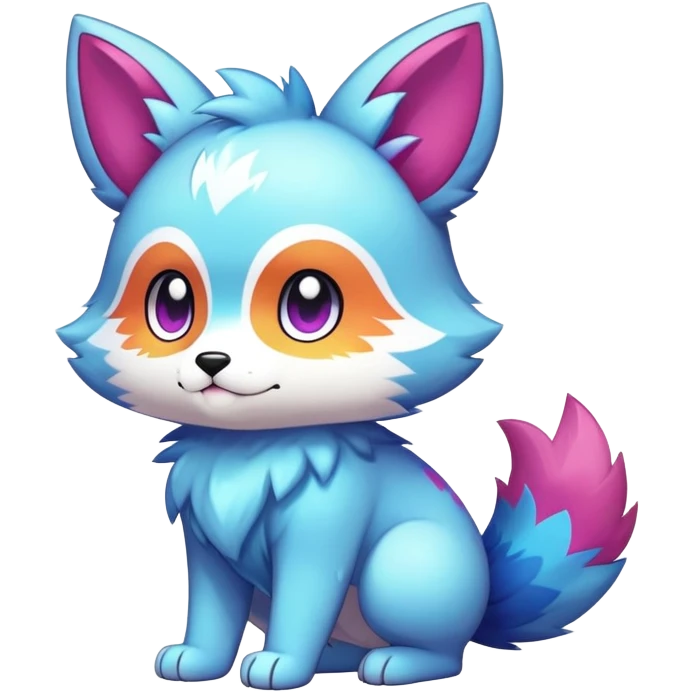  Colorful Shiny Kawaii FurSona Fakemon Full Body emoji