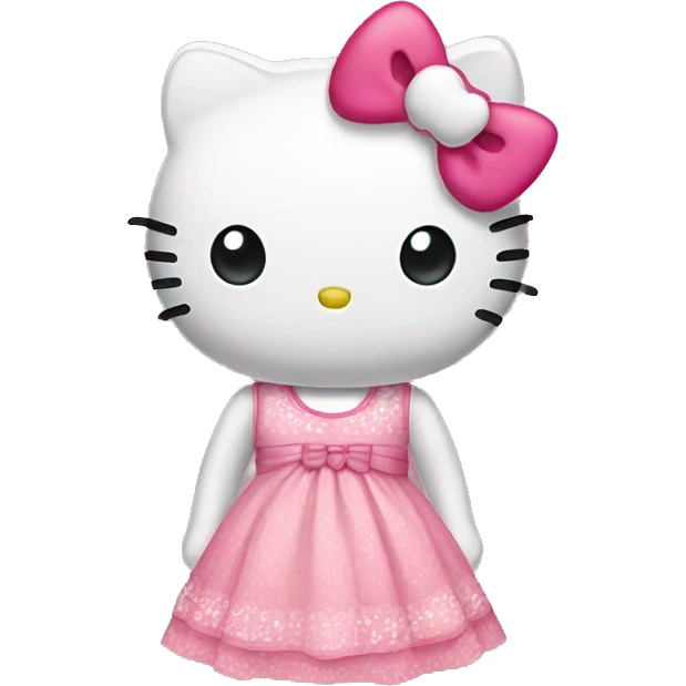 Hello kitty with dress emoji