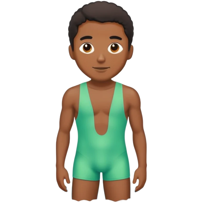 Black dude with bathing suit emoji