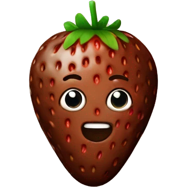 strawberry in chocolate emoji