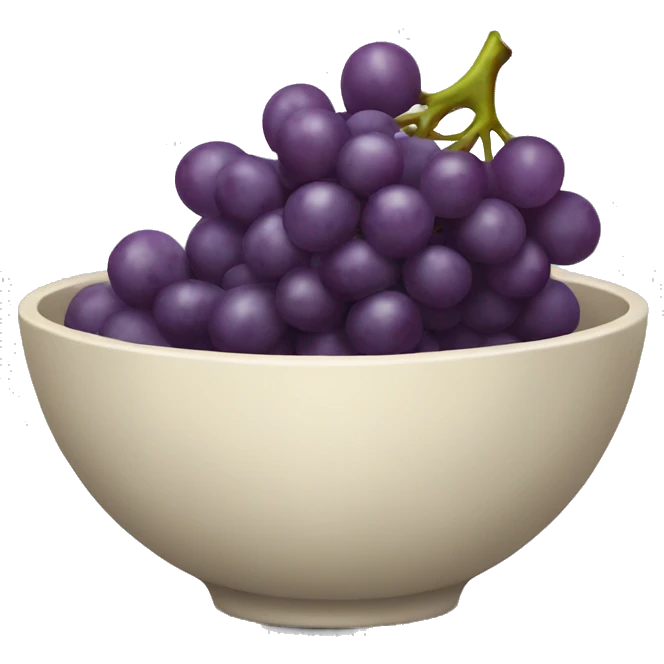 Bowl with grapes  emoji