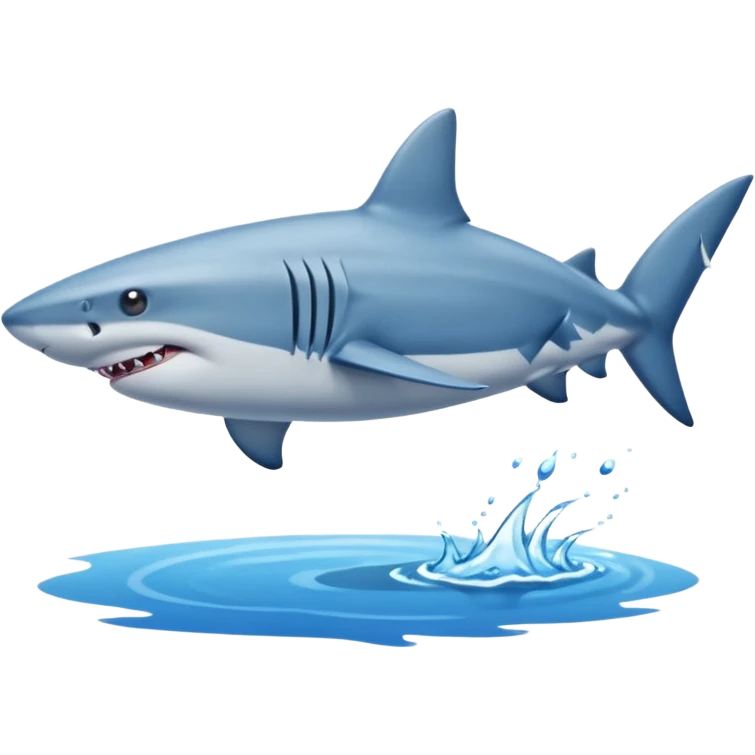A shark with blue shoes on land near water not in it emoji