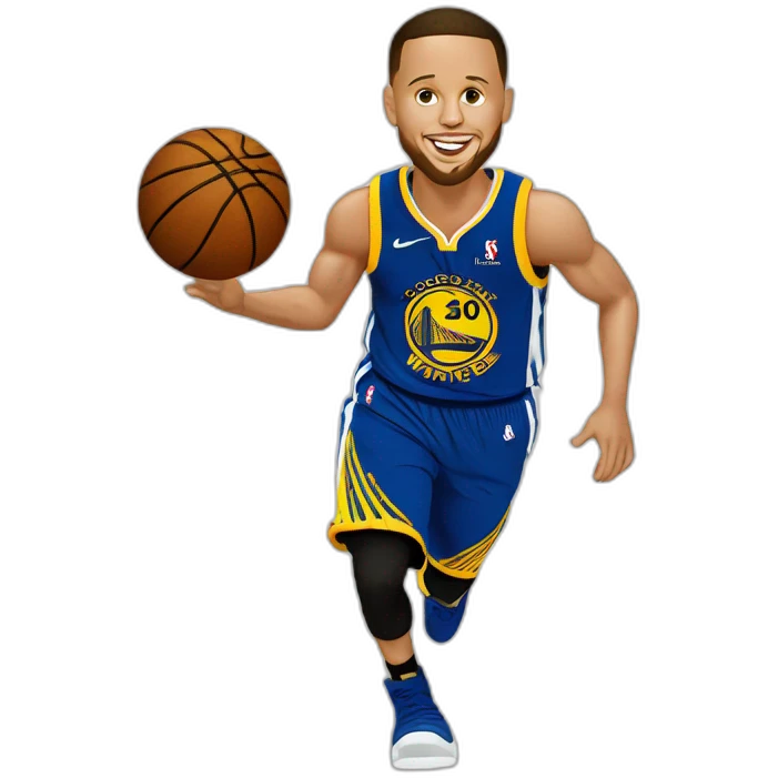 Stephen curry shoot a three  emoji