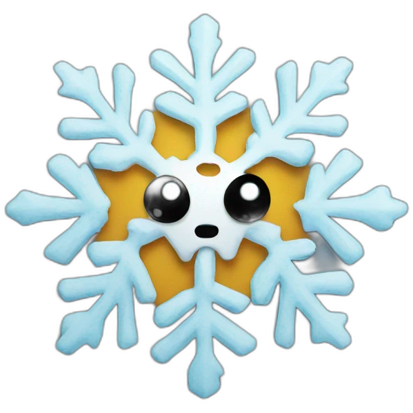 snowflake with head emoji