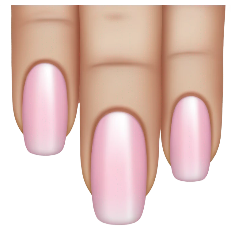 French tip nail pink emoji