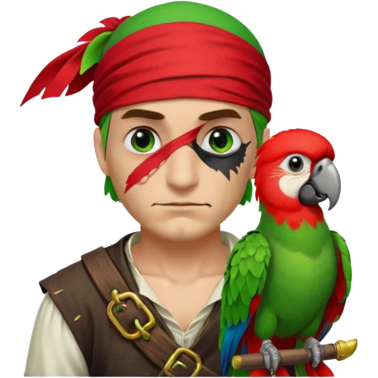 pirate and parrot emoji