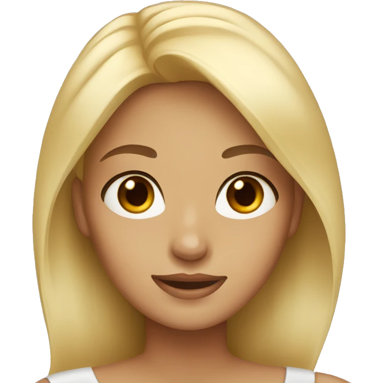 blonde girl with brown eyes emoji