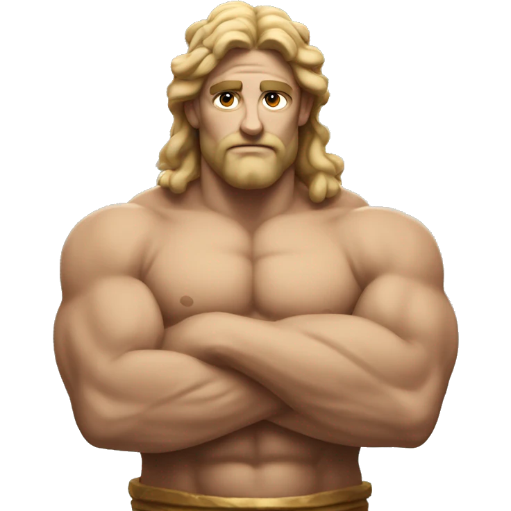 Life like Greek god with big muscles emoji