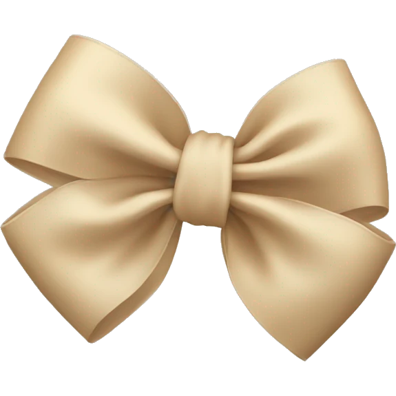 a beige bow emoji