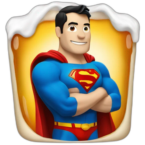 Superman beer emoji