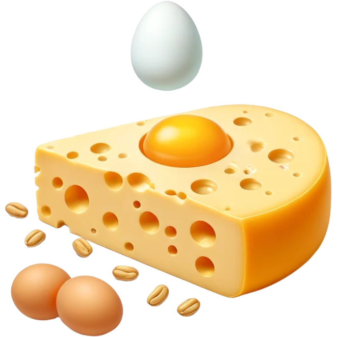 Ethereal glowing vitamin K2 symbol surrounded by aged cheese, golden egg yolk, and natto. A single bone floats nearby with a golden dot where calcium is being properly deposited, showing how K2 guides calcium to strengthen bones. emoji