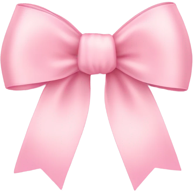 light pink ribbon bow emoji