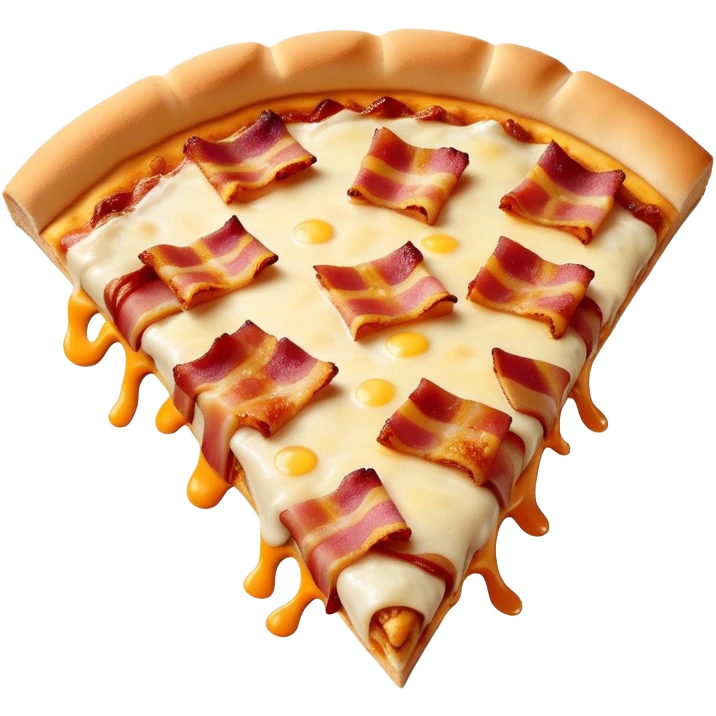 Bbq cheddar chicken pizza with bacon emoji