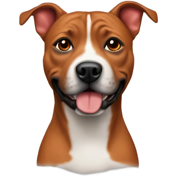 Staffy red dog emoji
