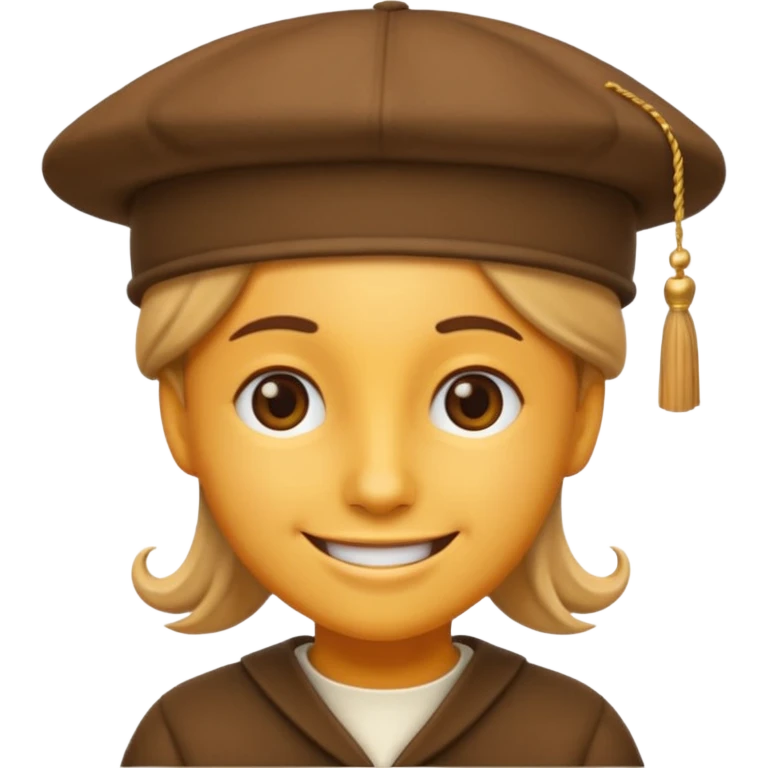 Emoji avec un chapeau de poète emoji