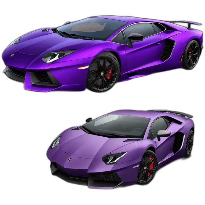 Purple Lamborghini Aventador emoji