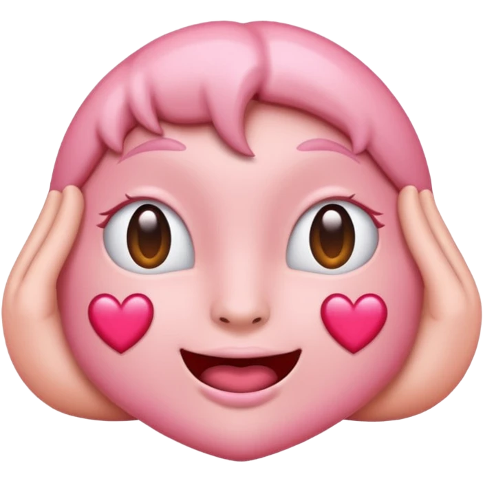 Hell rosa kussmund Emoji mit Herzchen emoji