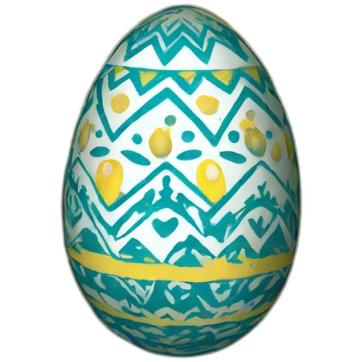 Ukrainian egg with patterns emoji