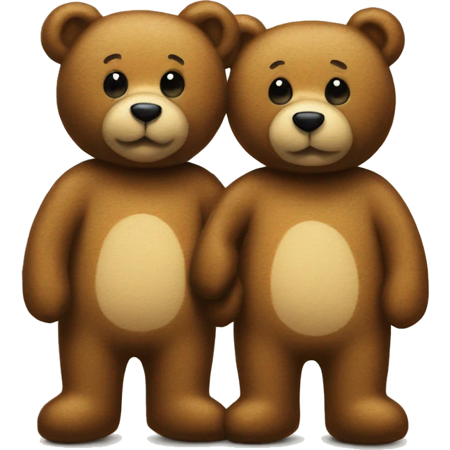 Two teddy graham bears emoji