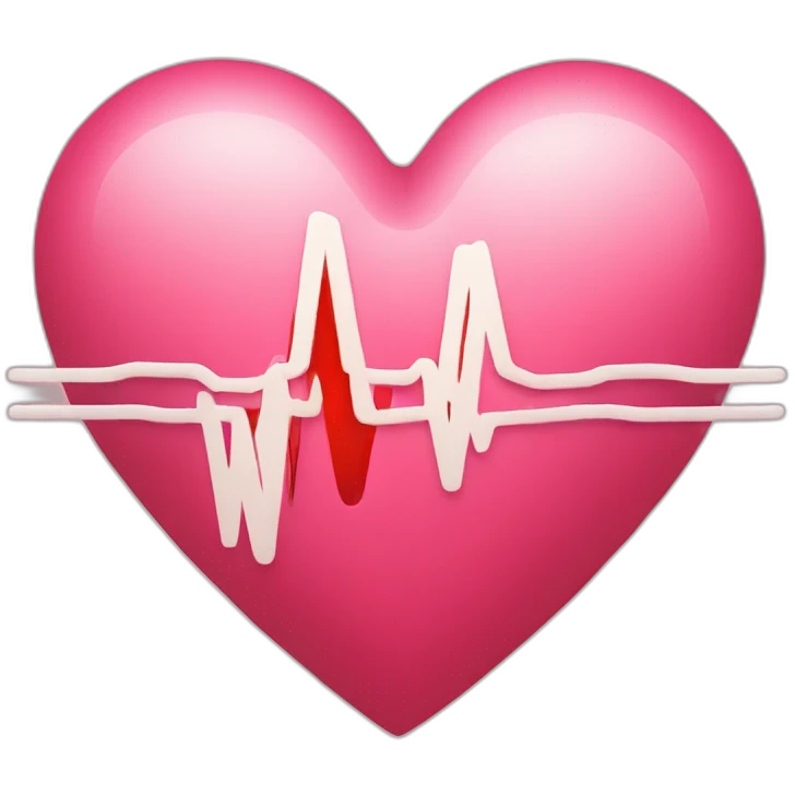 heart love ecg emoji