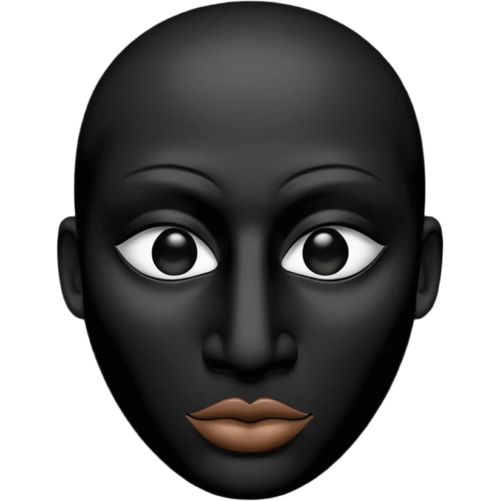 black mask with long nose emoji