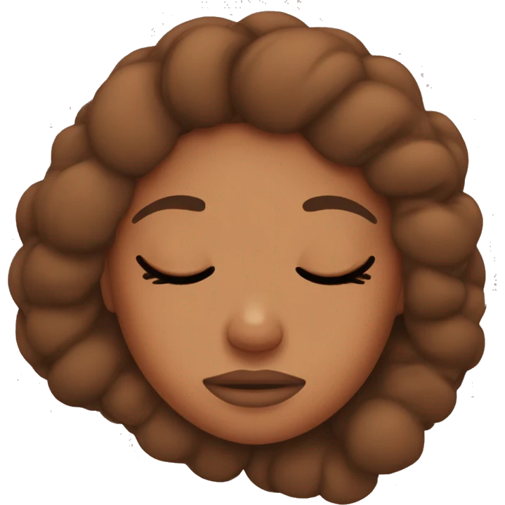 Browns skin girl sleeping  emoji