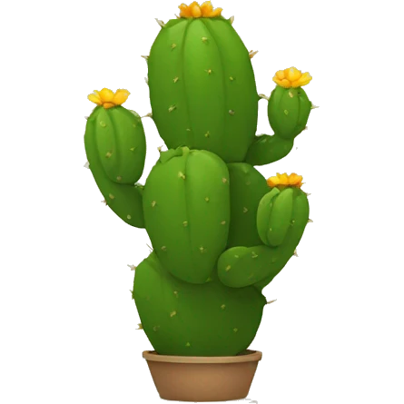 single flat Nopal without pot emoji