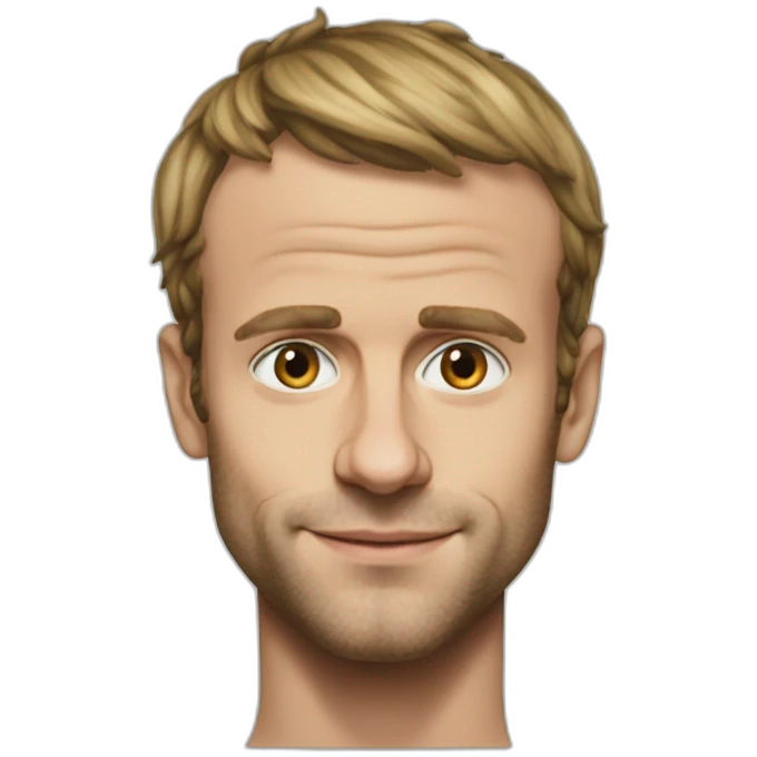 Macron as baggy one piece hyper realistic emoji
