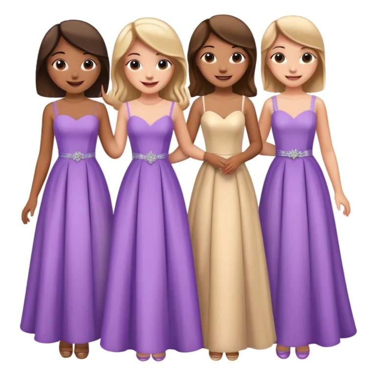 girls in a prom emoji