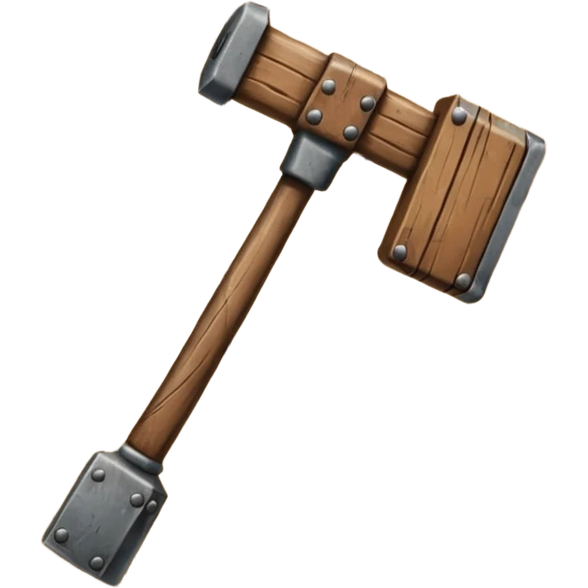 Banhammer with sign BAN! emoji