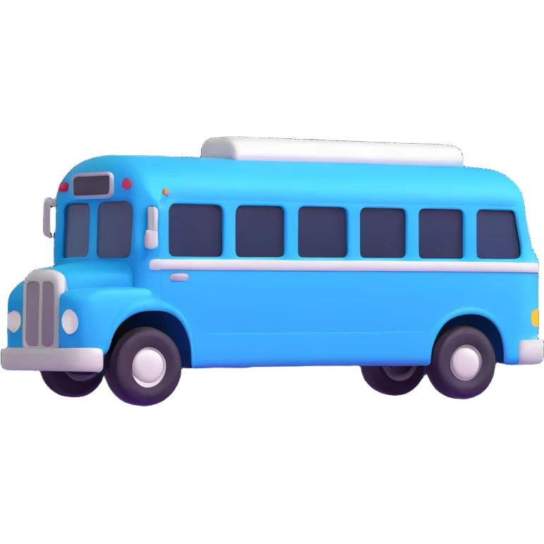 A blue bus emoji