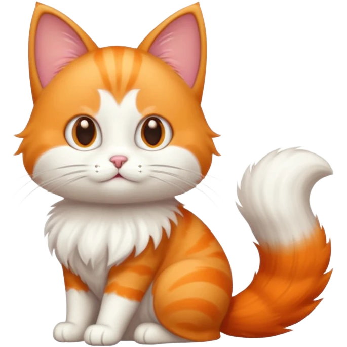Cat with Fluffy Tails emoji