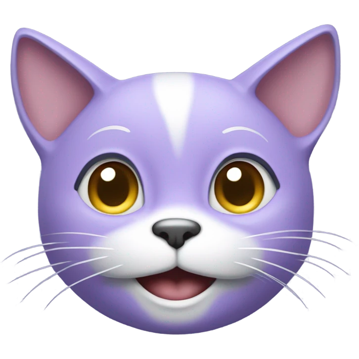 lavender cat emoji laughing out loud emoji