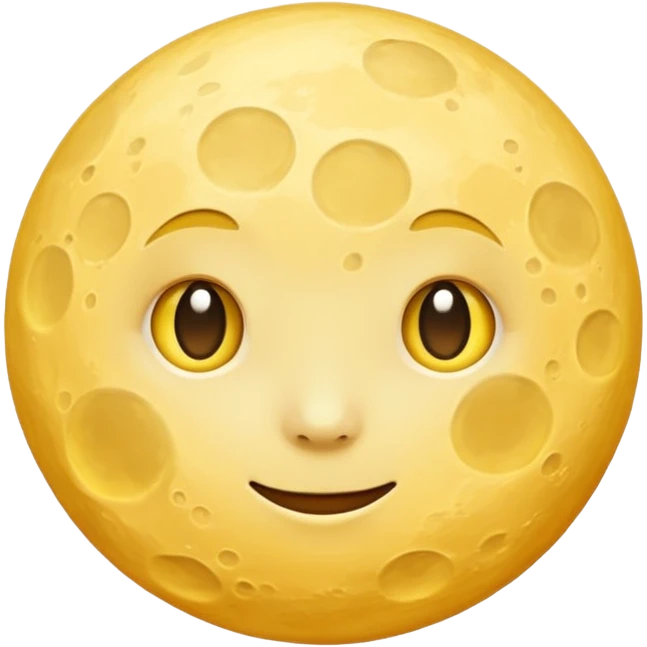 Moon without face, yellow emoji