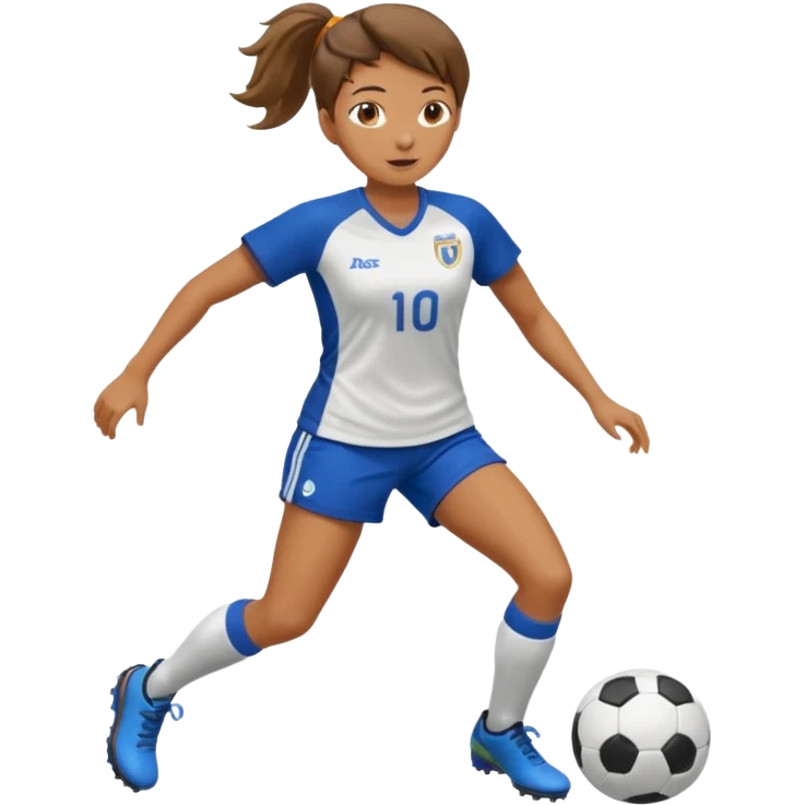 una donna che gioca a calcio emoji