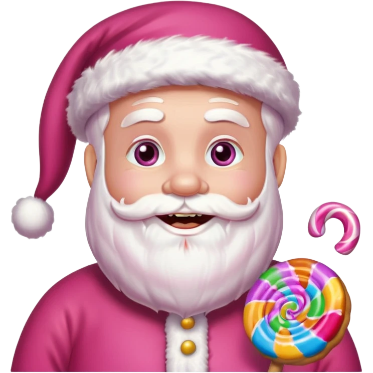 Pink, candyland, santa emoji