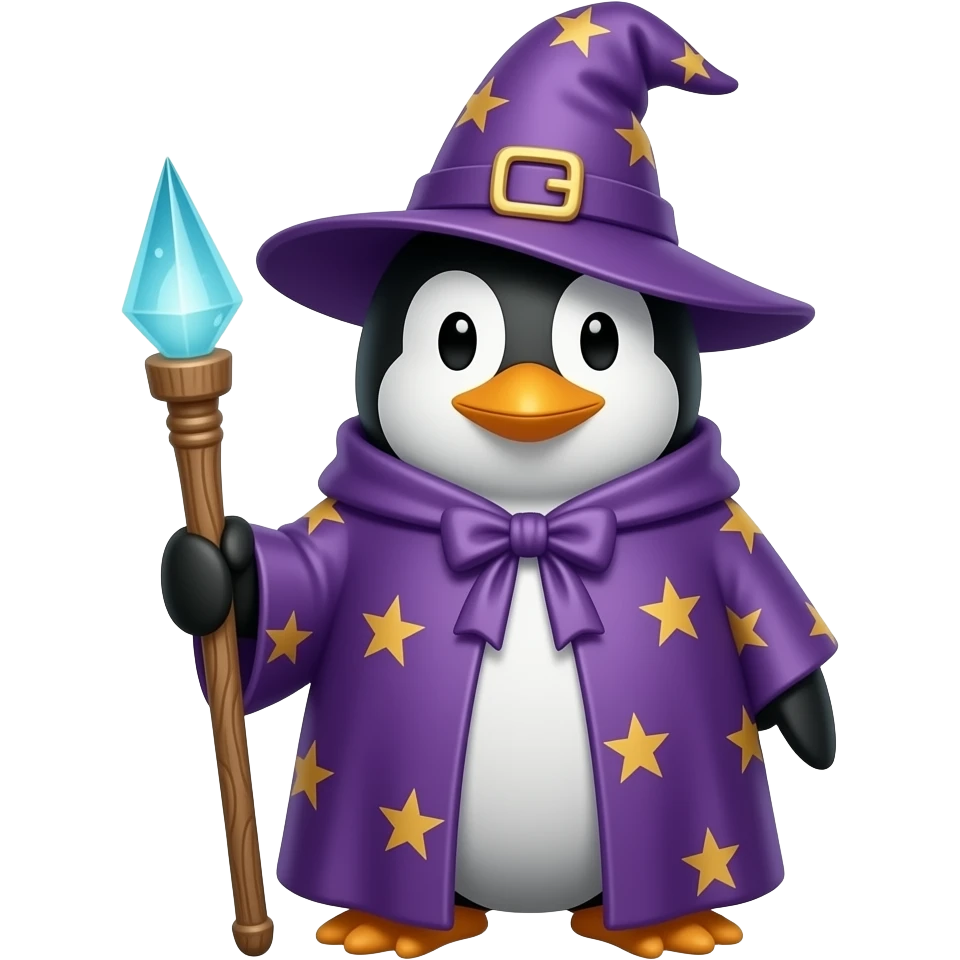Penguin Wizard emoji